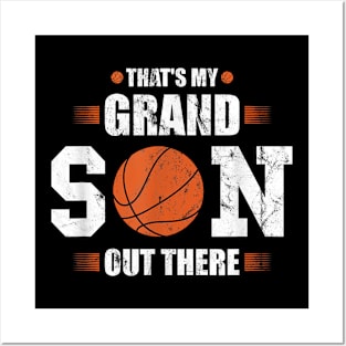 That'S My Grandson Out There Grandparents Basketball Posters and Art